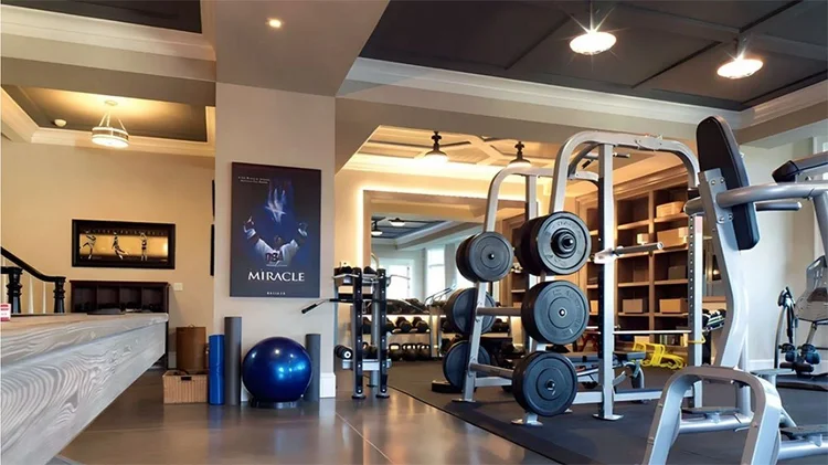 Luxury Home Gym with Recreation Room