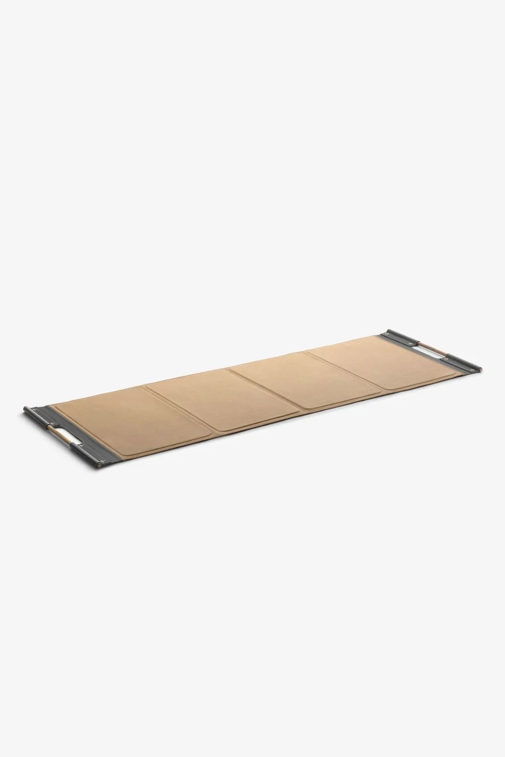 Unfolded PENT MATA large leather fitness mat.