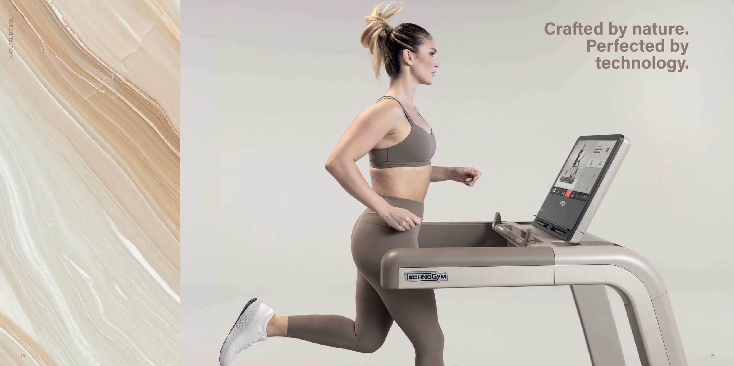 technogym luxury sandstone treadmill in action.png