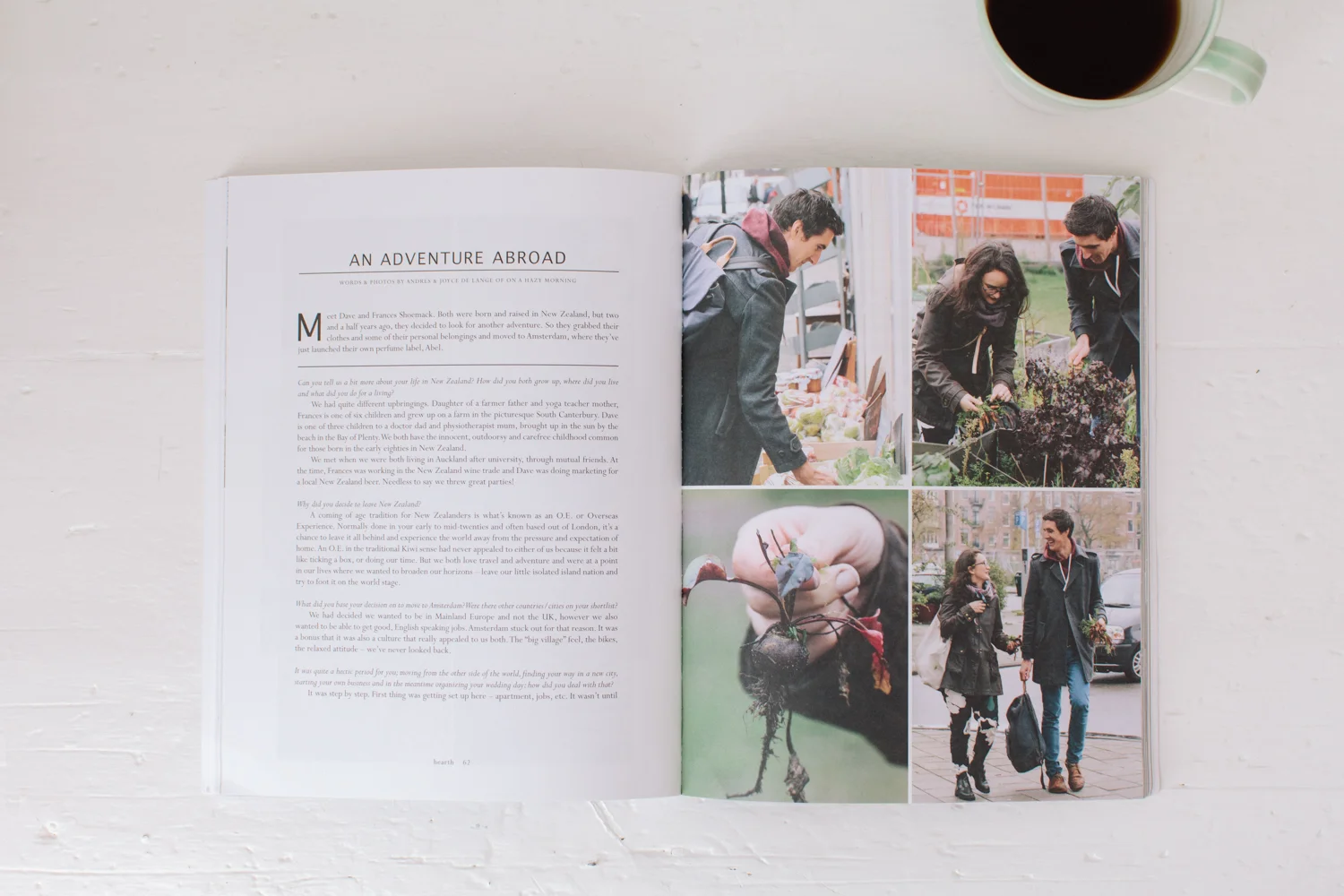 Hearth Magazine Volume 4 on a hazy morning Abel Organics Amsterd