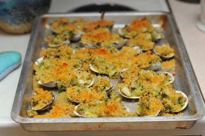 Baked clam jackpot.