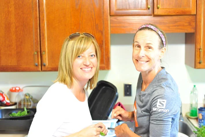 In the kitchen with Kerrie.