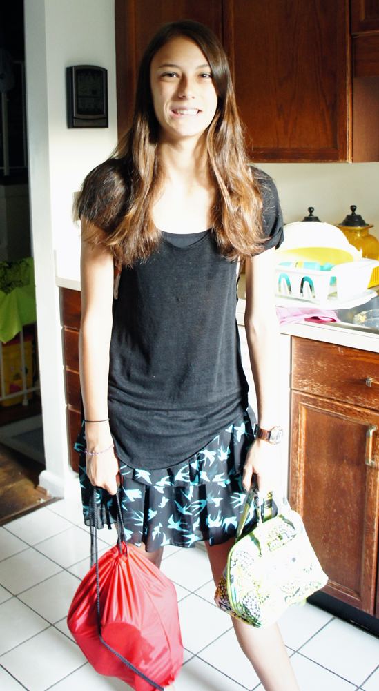 Another blurry first day of school shot.