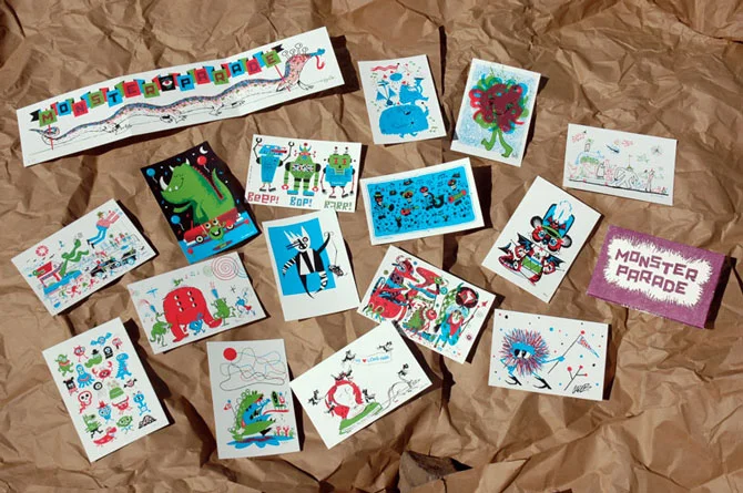 Monster Parade, a print suite with illustrator Ed Emberley
