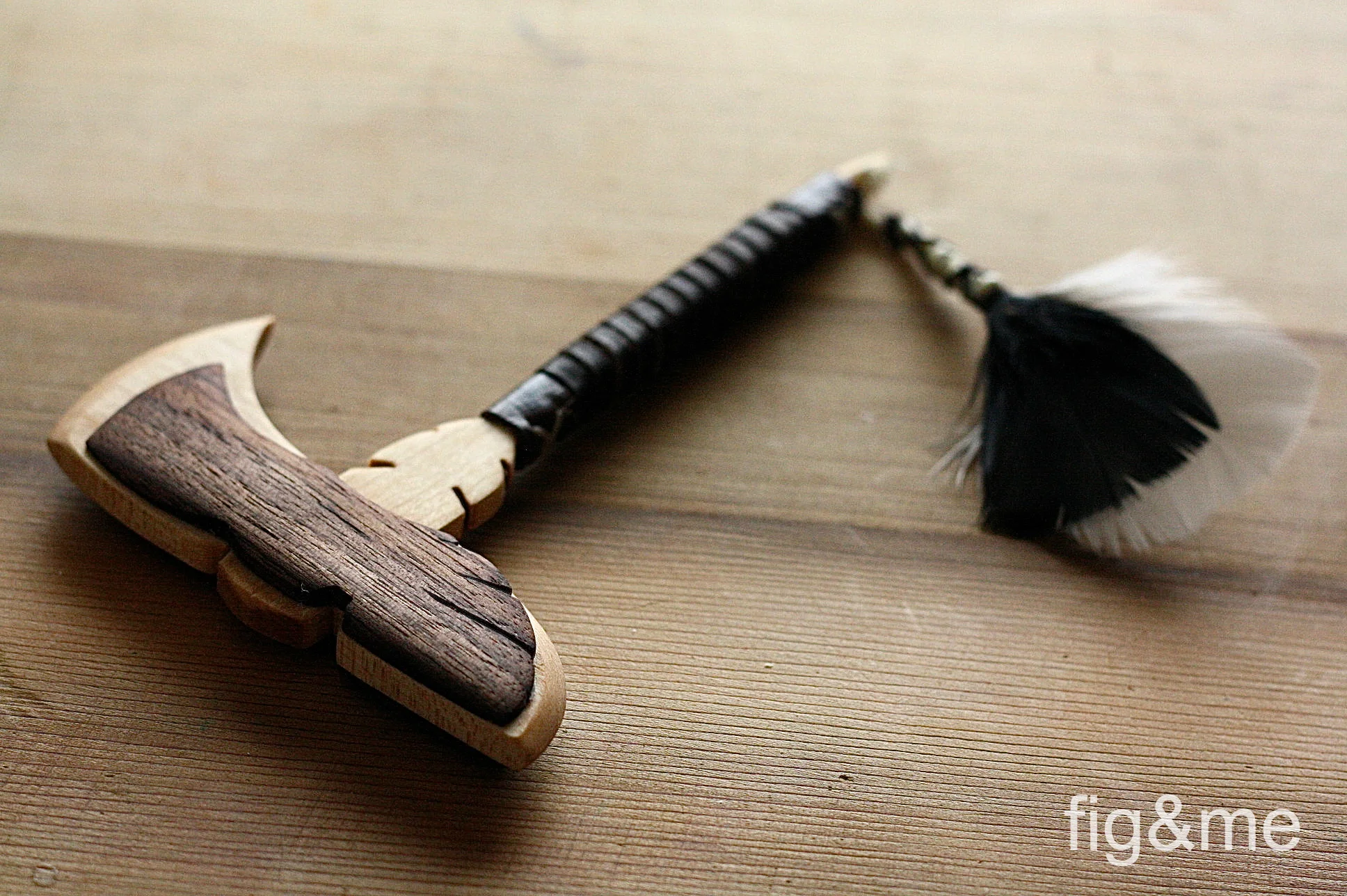Cetan Nagin's tomahawk, a wooden doll toy by fig and me