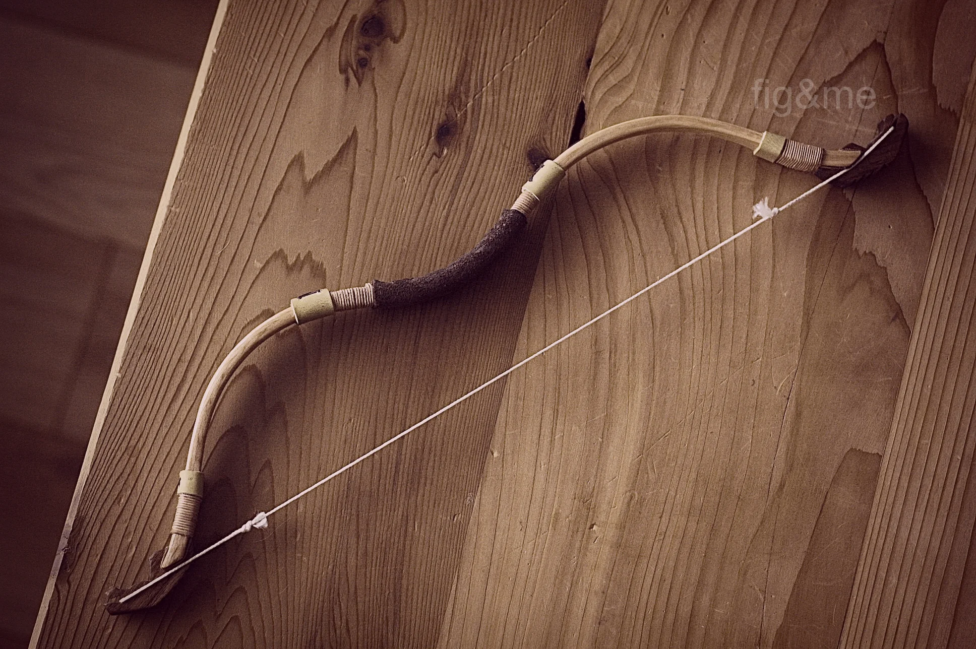 A wooden doll bow, by fig and me