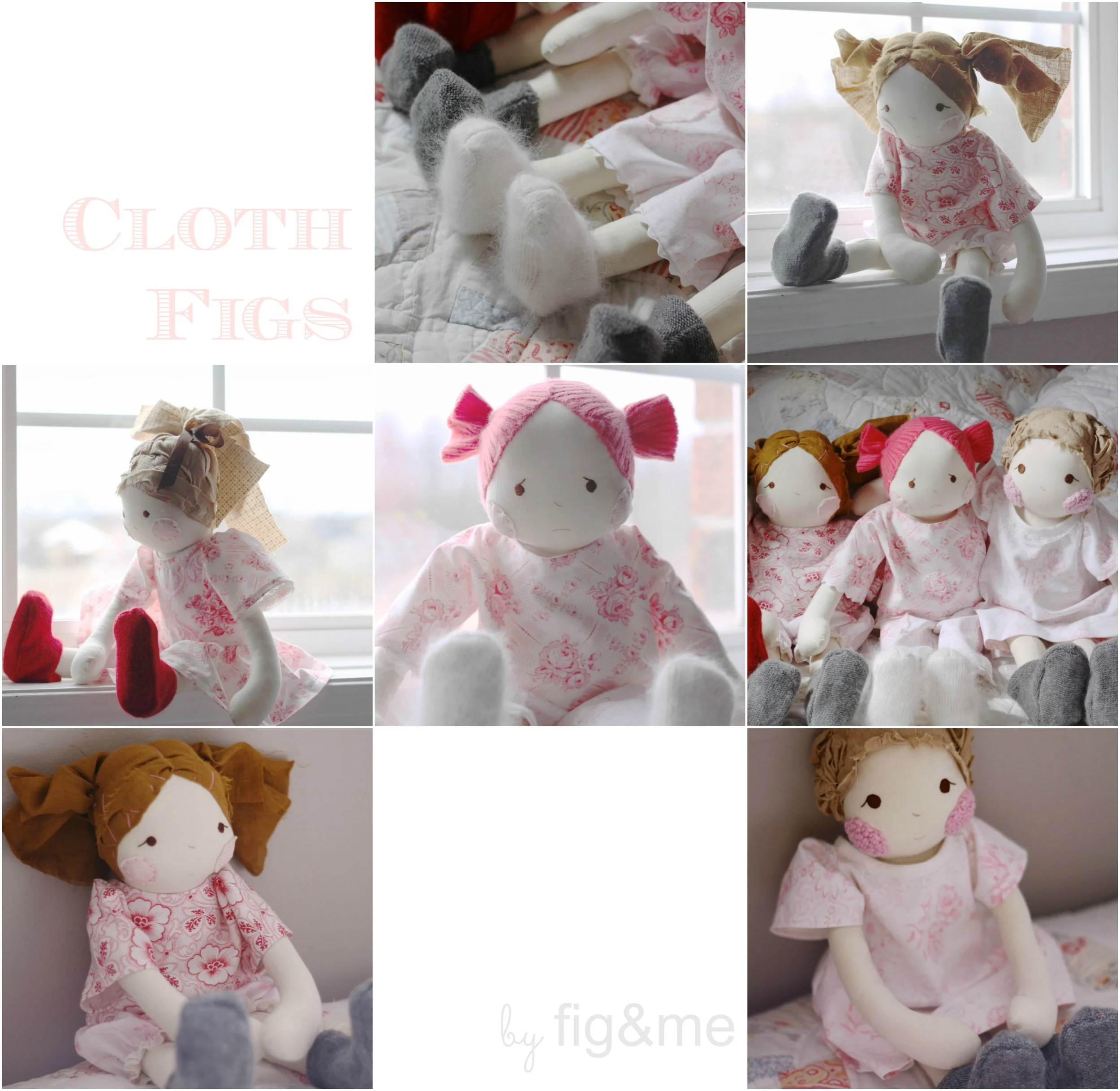 Handmade cloth doll, natural.