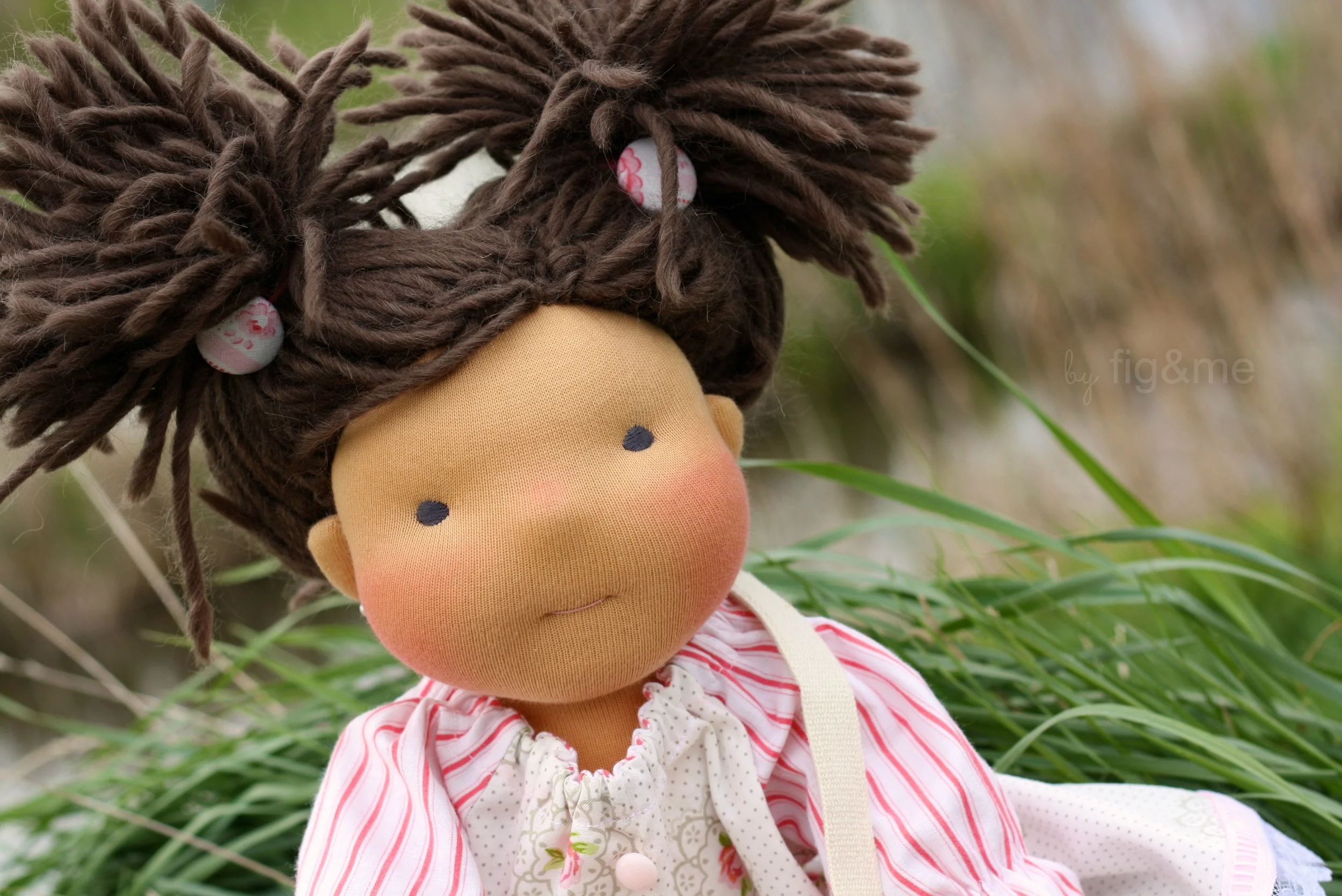 Handmade figlette doll, by figandme.
