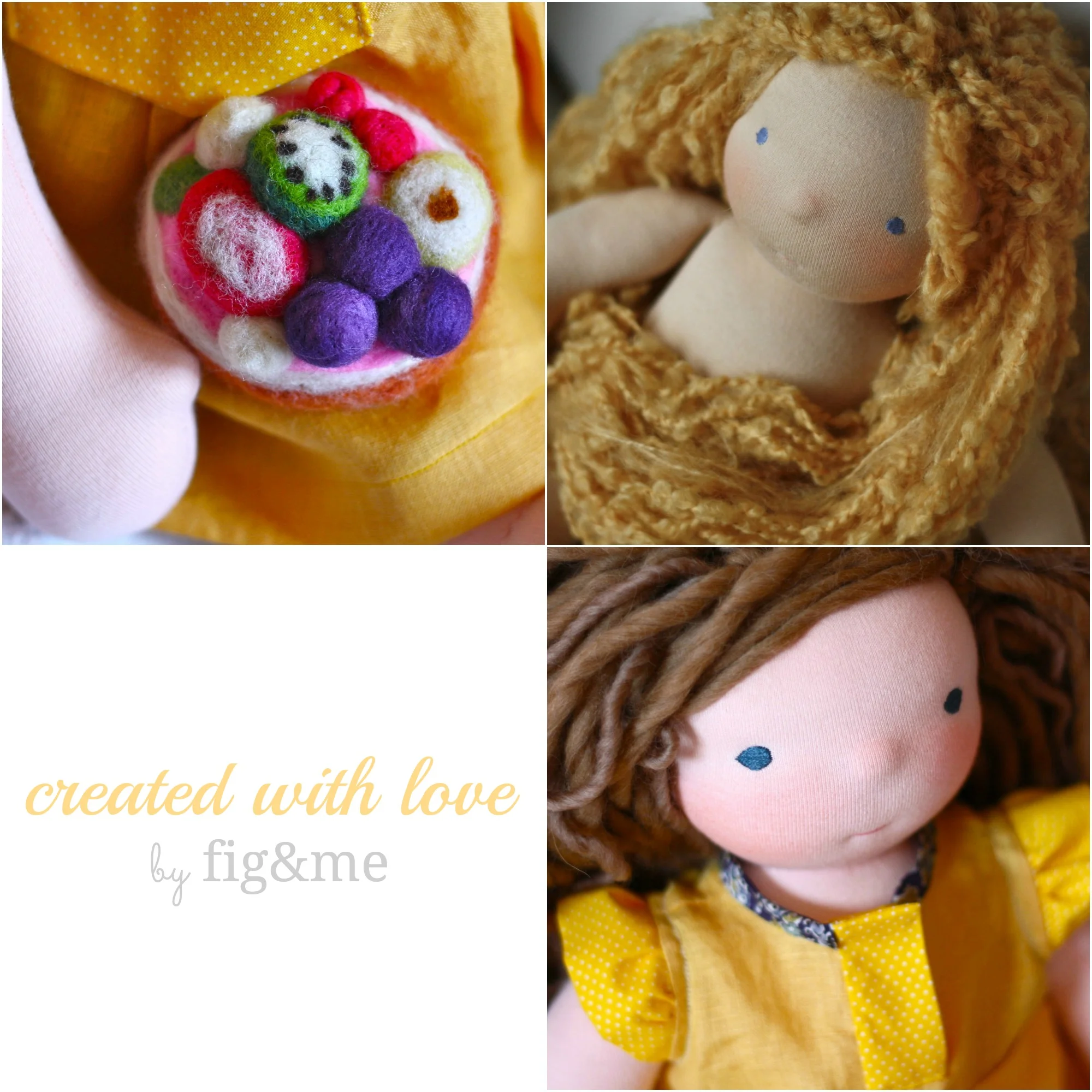 handmade custom waldorf style dolls by fig and me