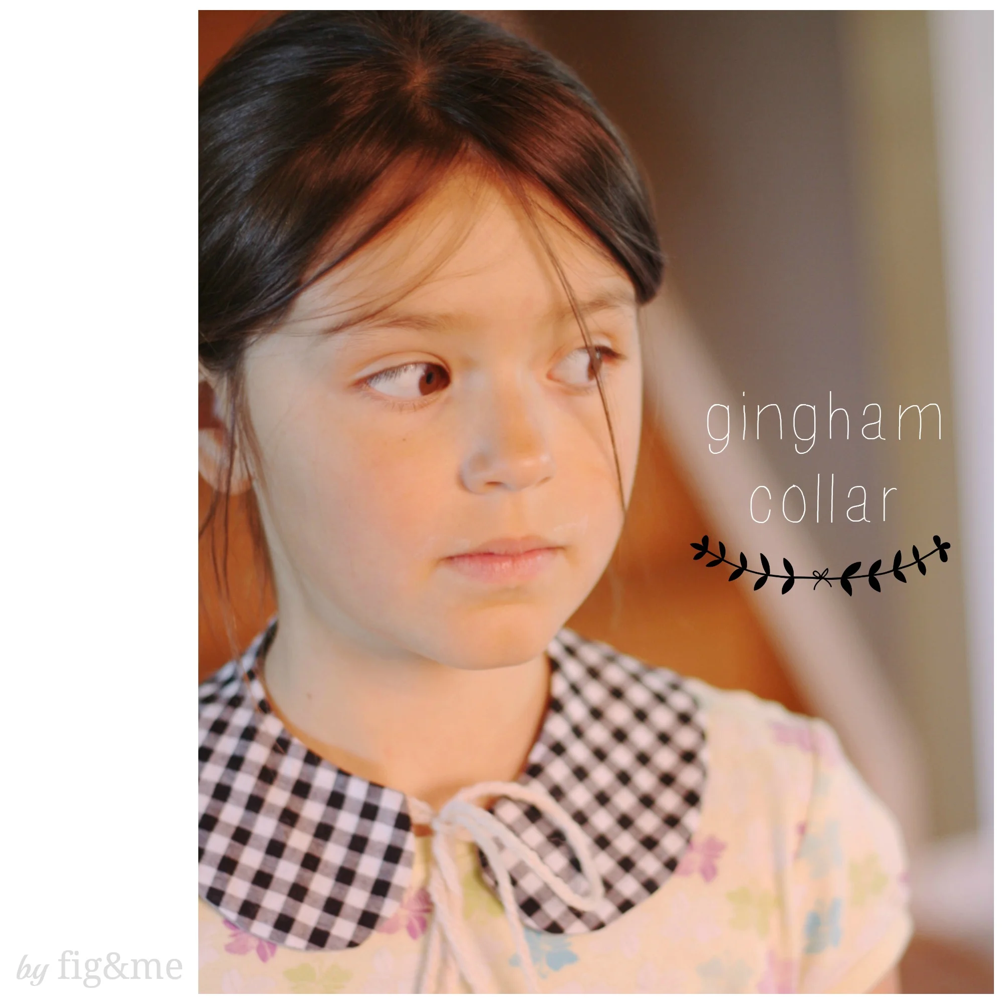 handmade gingham collar by fig and me.