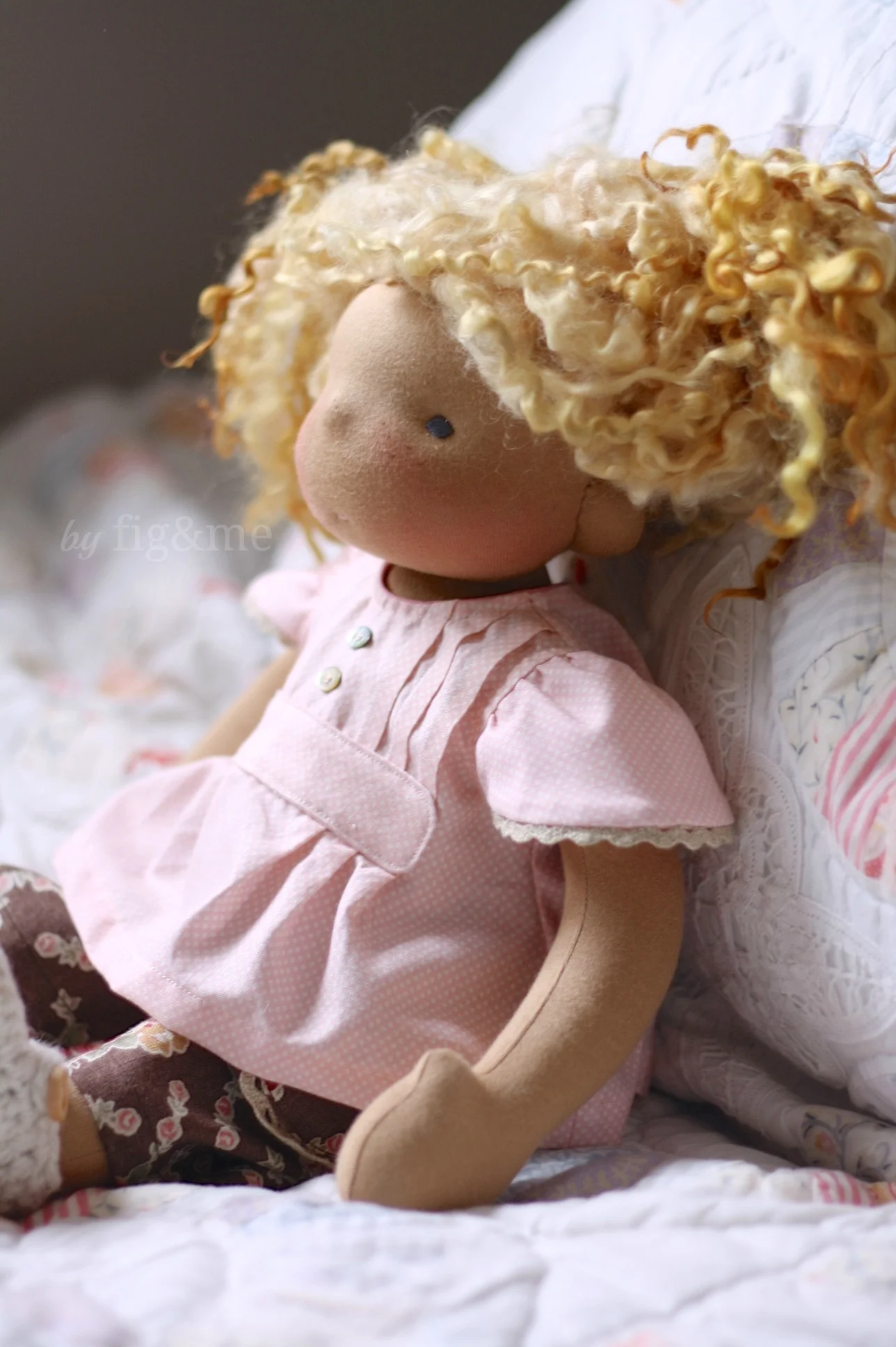 Little Beau in her play clothes, by Fig and me.
