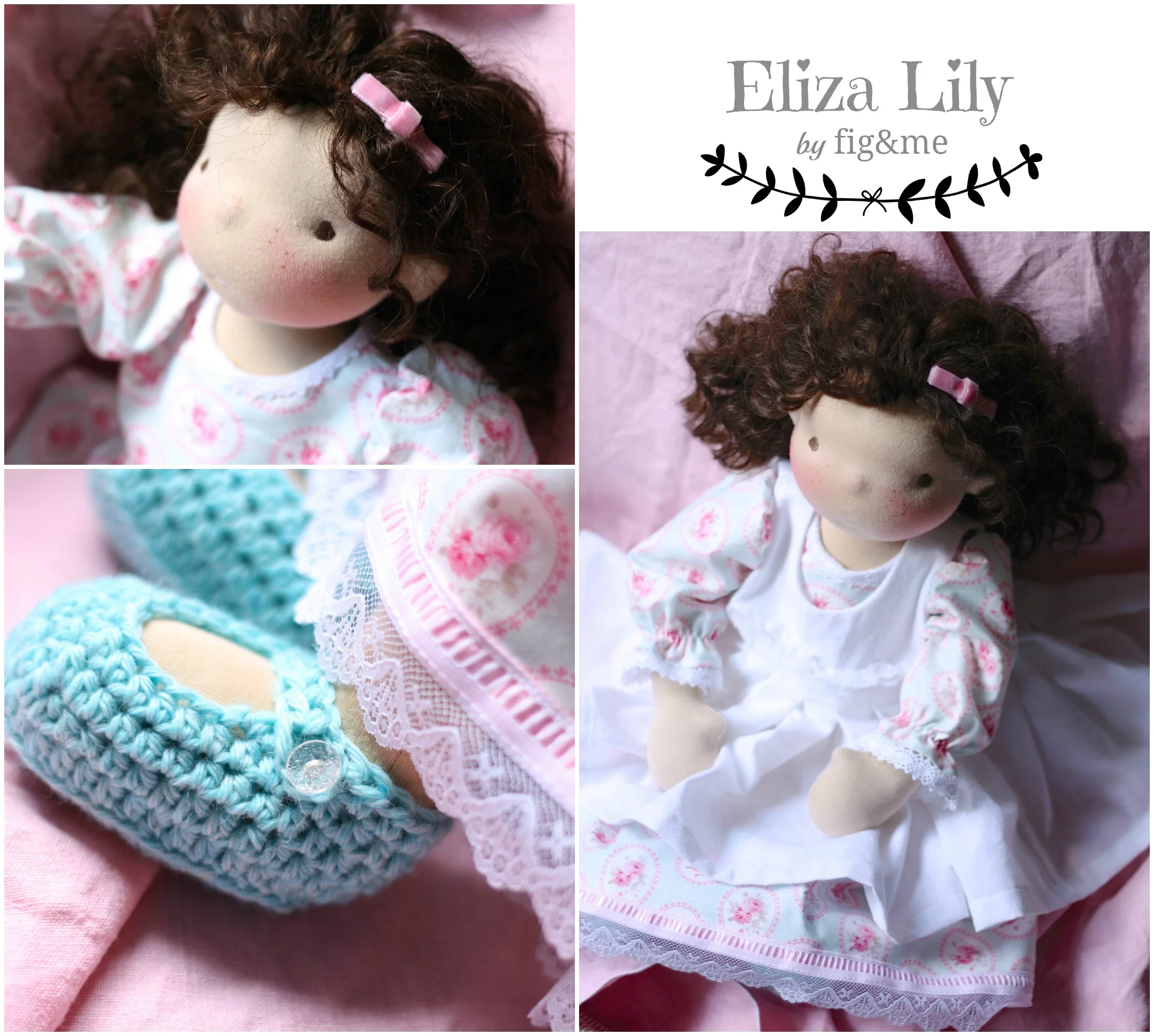 Natural handmade doll by Fig and me.