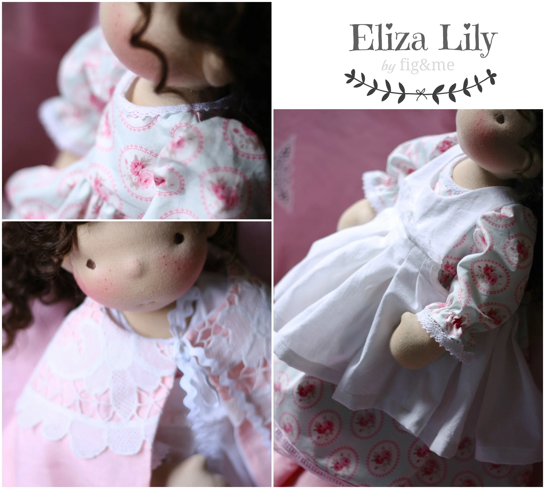 Eliza wearing her beautiful handmade clothes, a true princess. By fig and me.