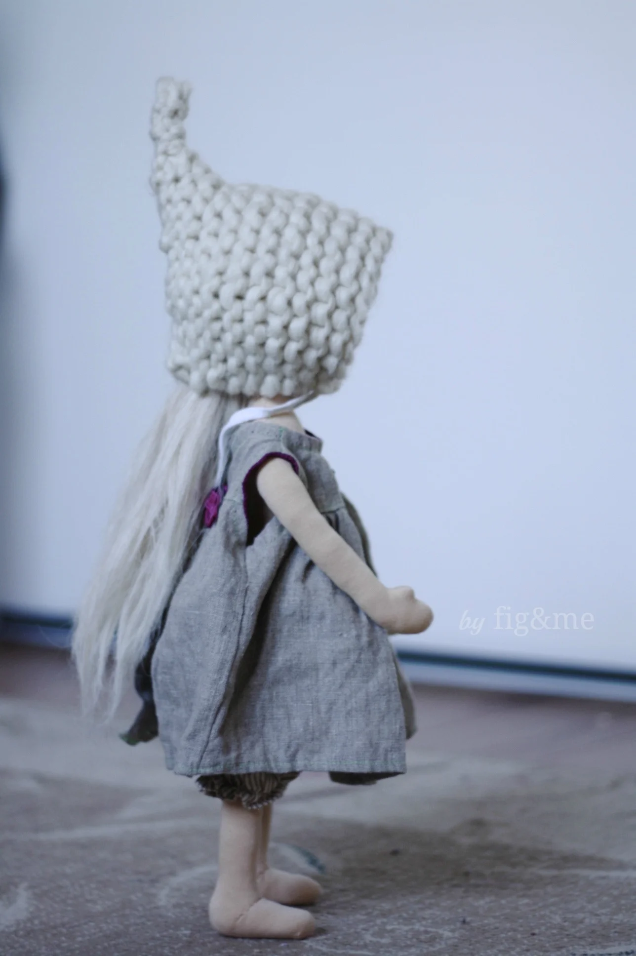 Cygnet, a handmade natural doll. By Fig and me.