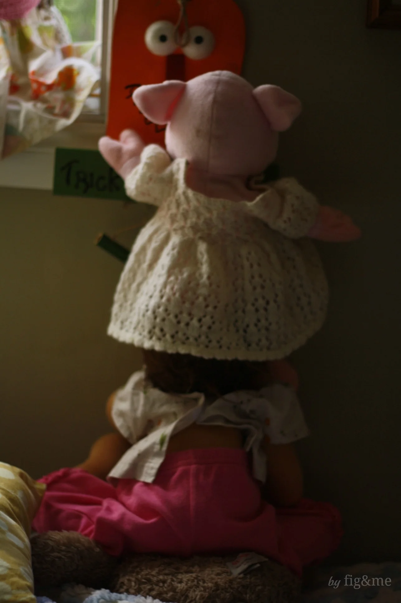 Baby Jill helping her little friend up, by Fig and me.