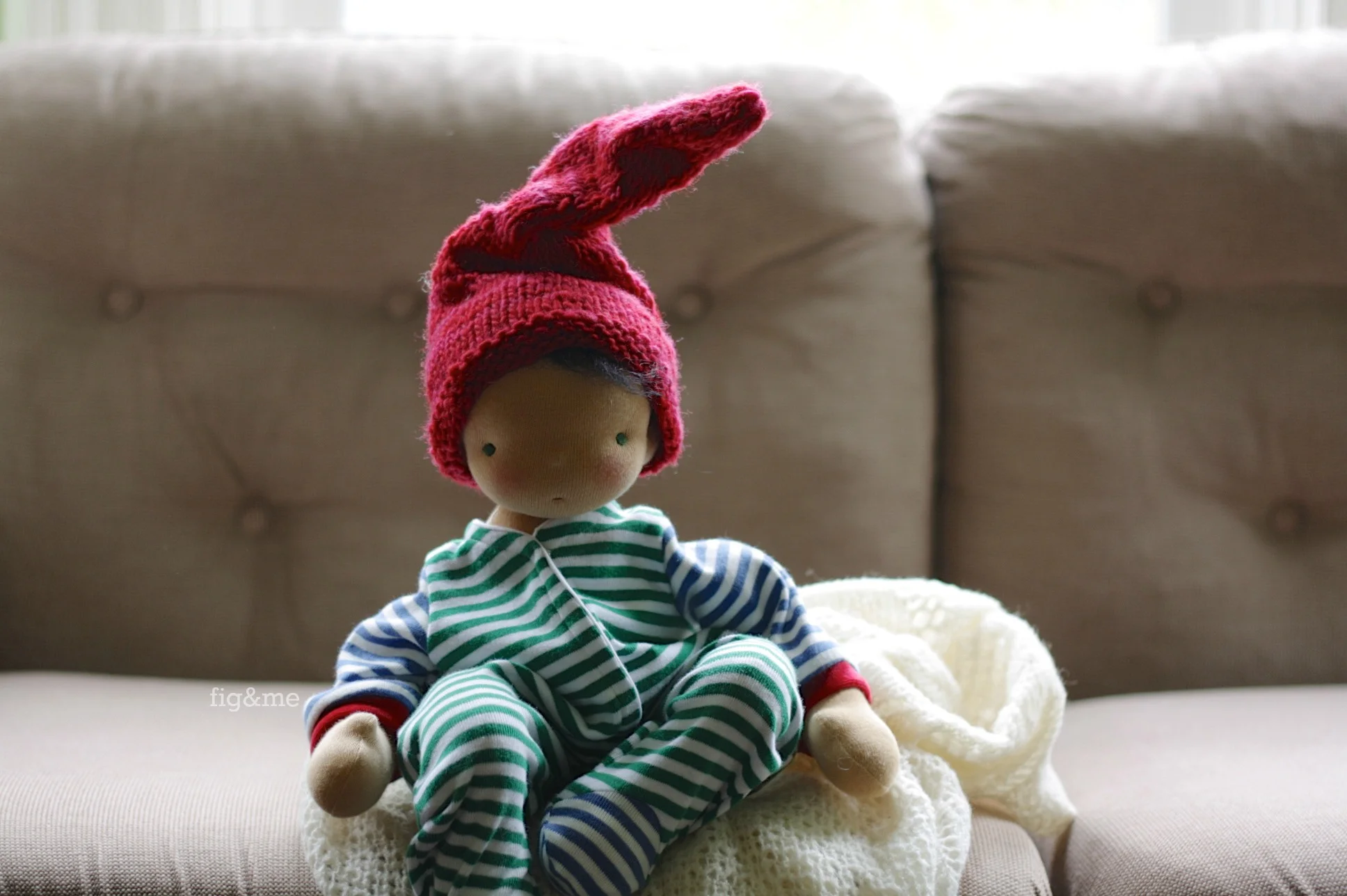 Little Thorpe, a 16" tall baby doll by Fig and Me