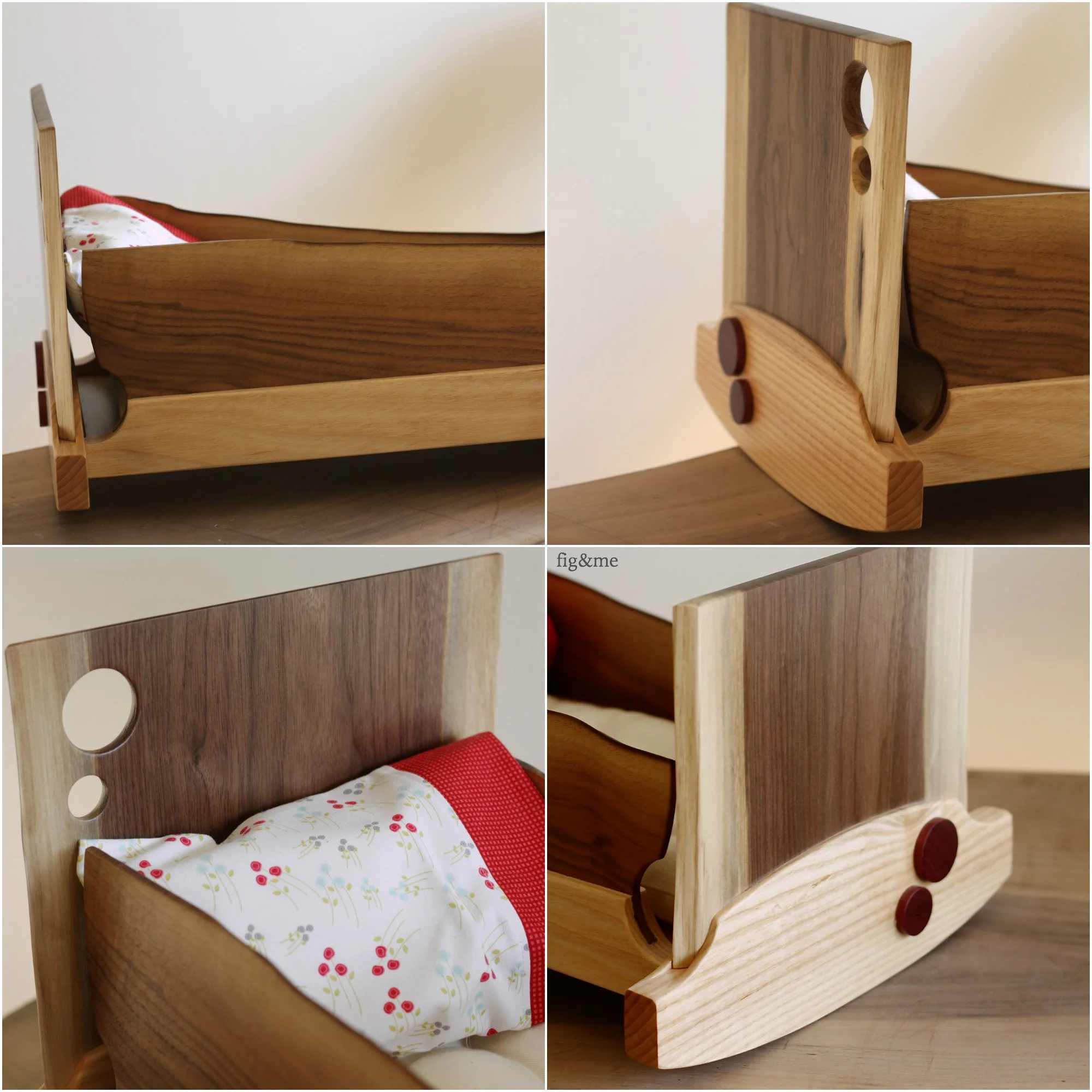Three wooden cradles. — fig & me