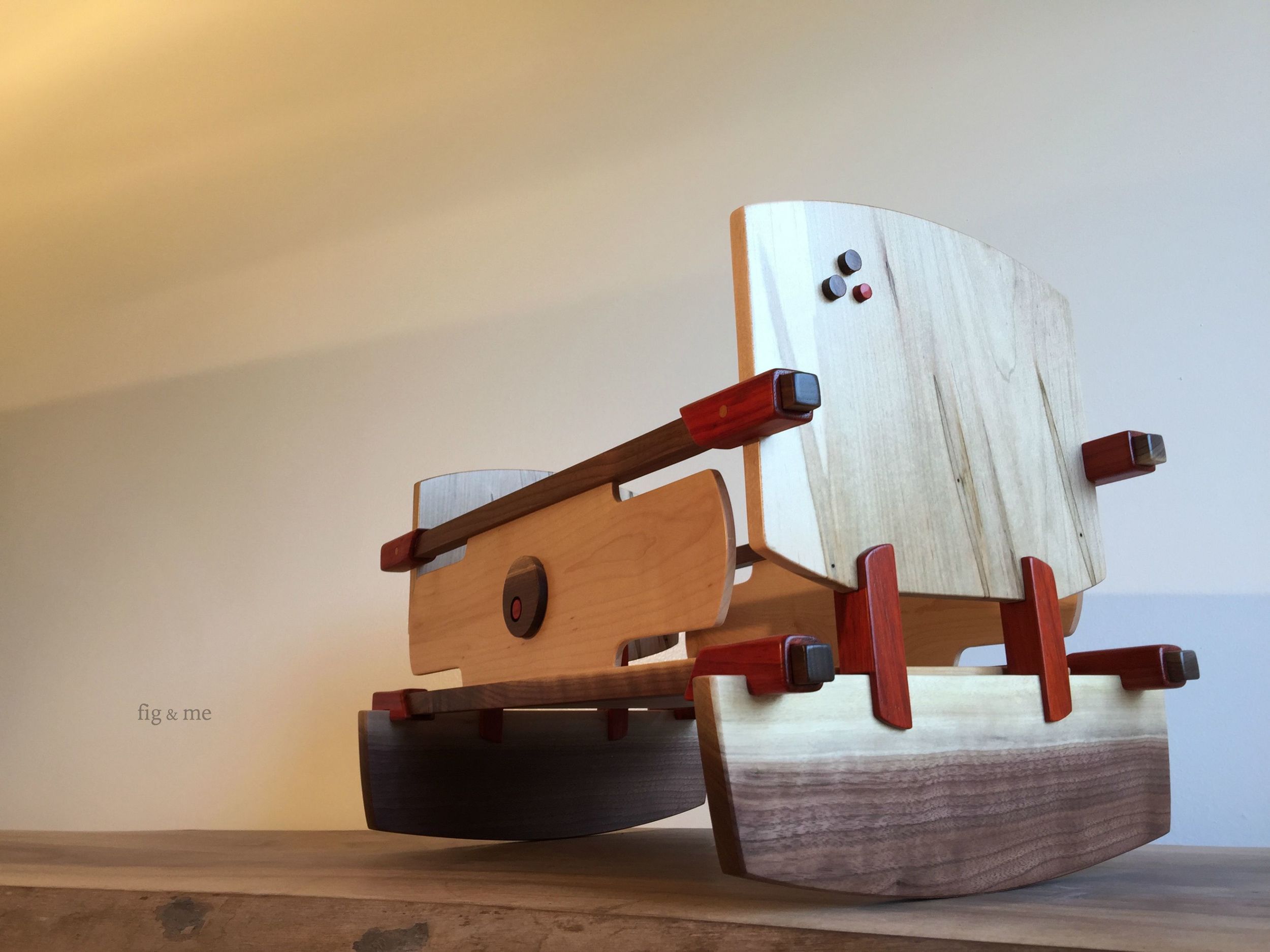 Wooden doll crib by Fig and me