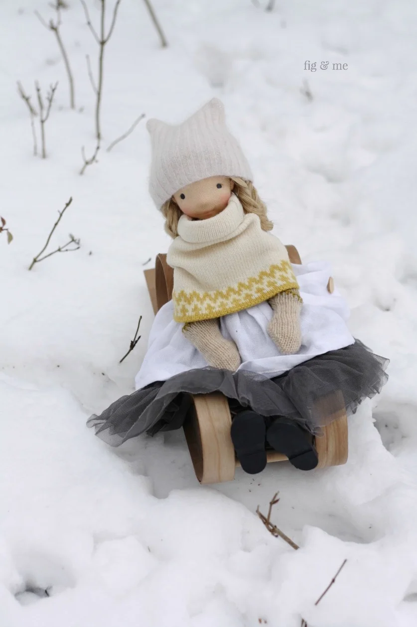 Nova, playing with our sled, by Fig and Me.&nbsp;