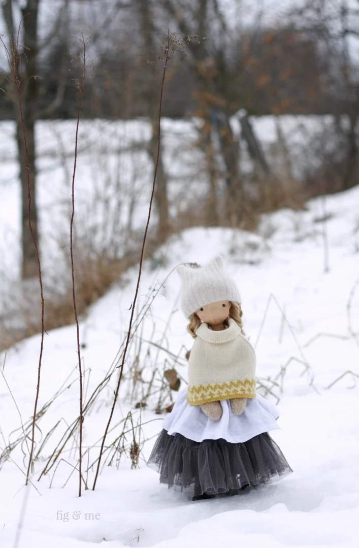 Nova, loving all the snow and trying to find her friends. By Fig and Me.&nbsp;