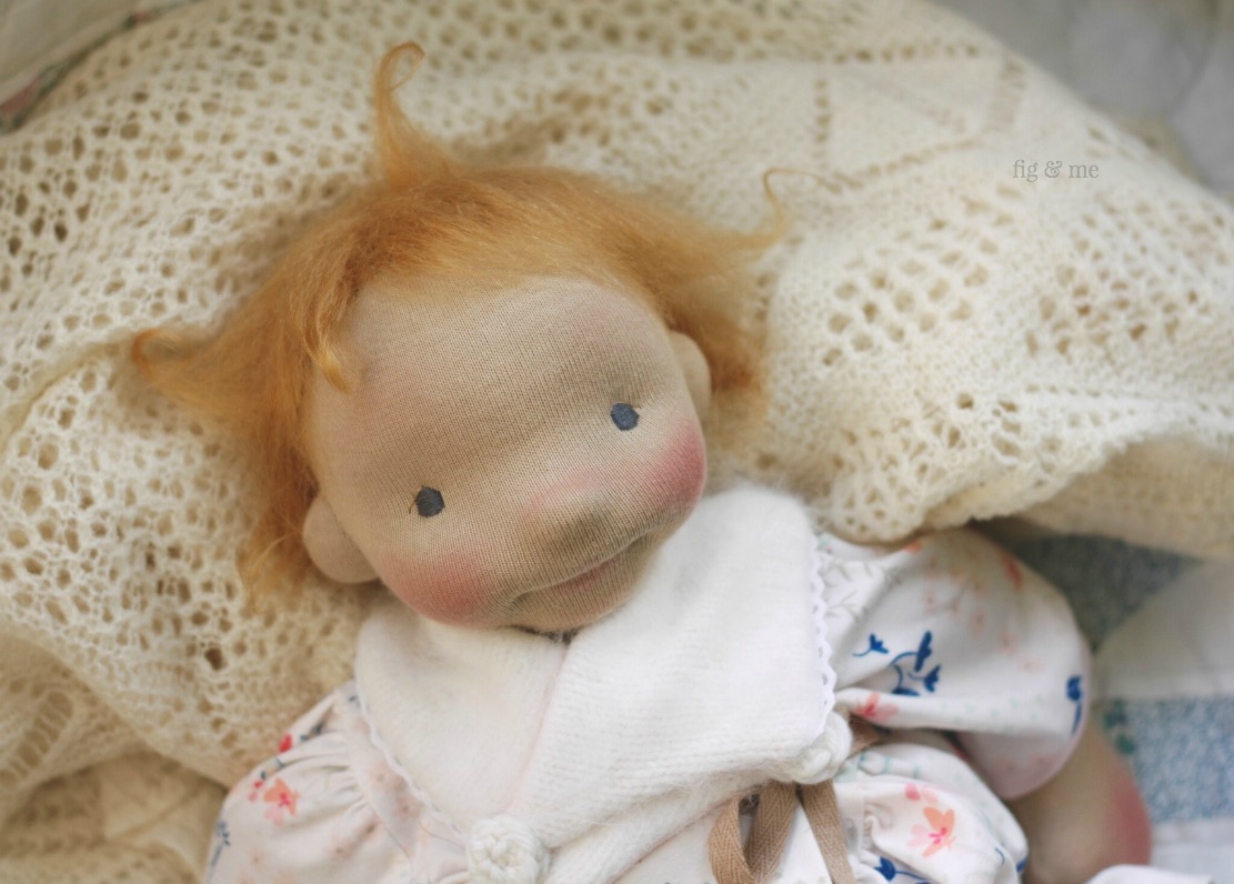 Solveig, a little ray of sunshine - a natural fiber art doll ready to play.  — fig & me