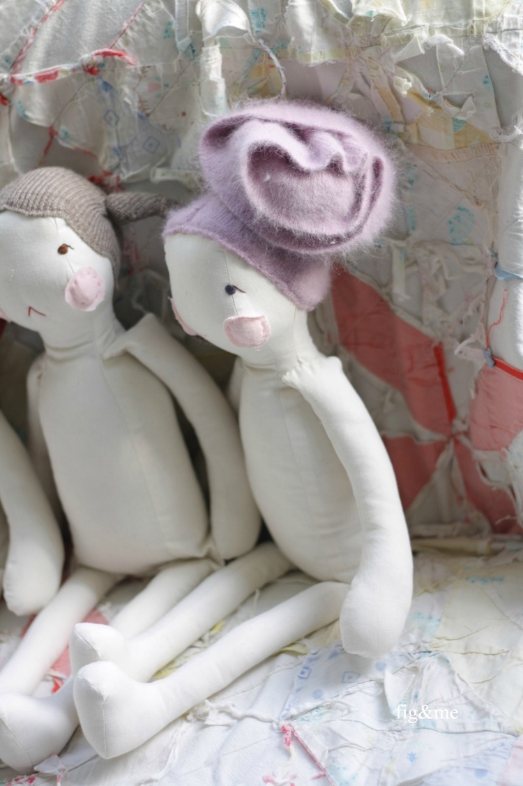 Cloth figs in their shells, by fig and me.