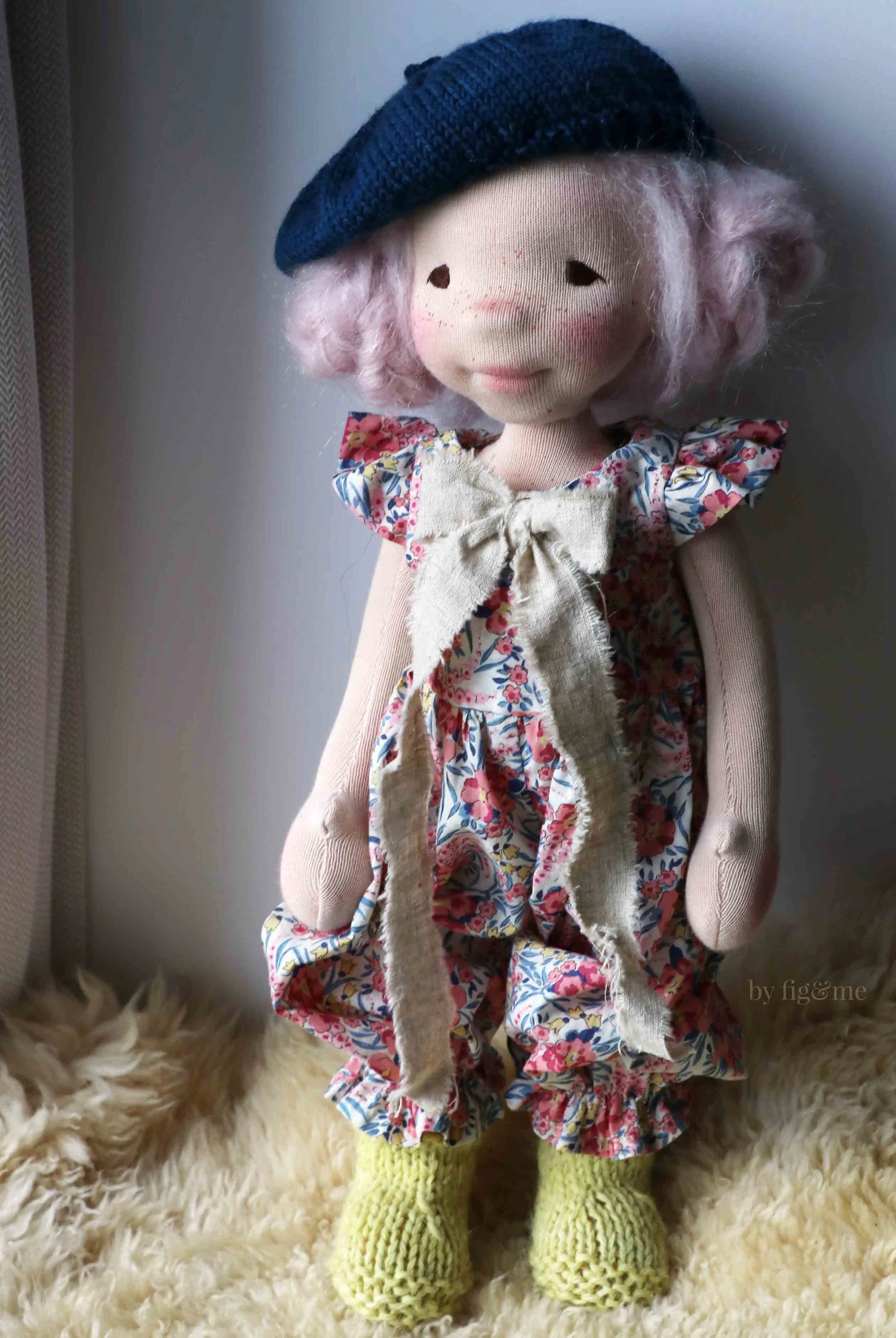 Posie Mae: a natural fiber art doll ready to play