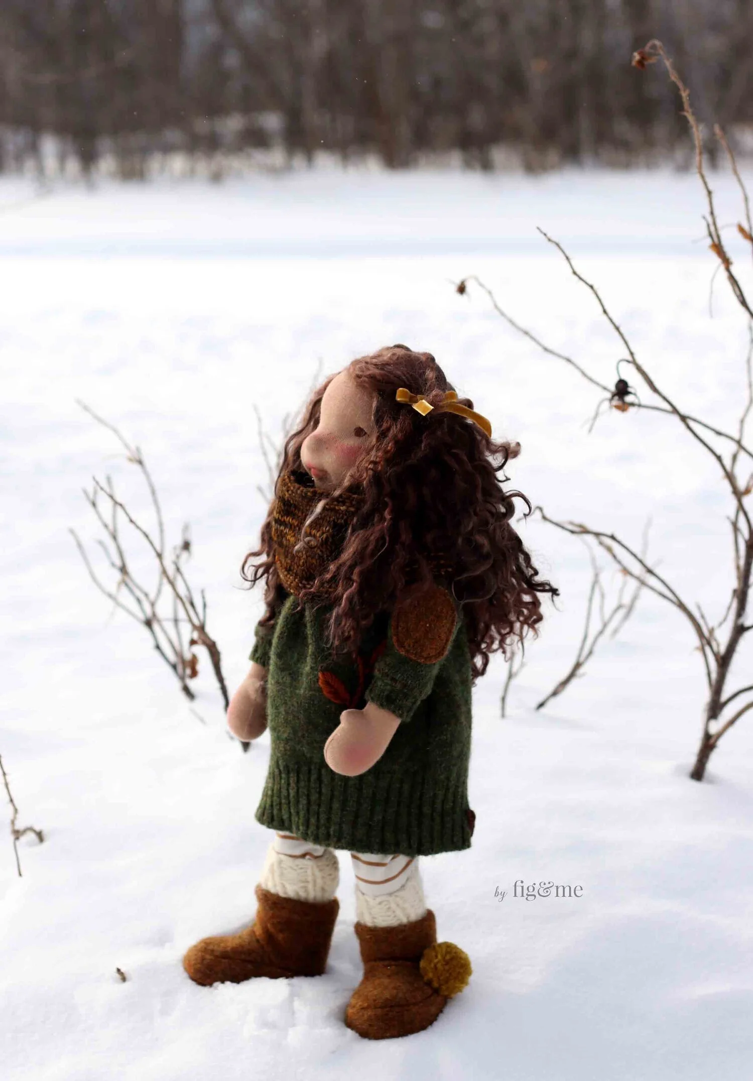 Hannah, an 18" custom order Figlette by Fig and Me