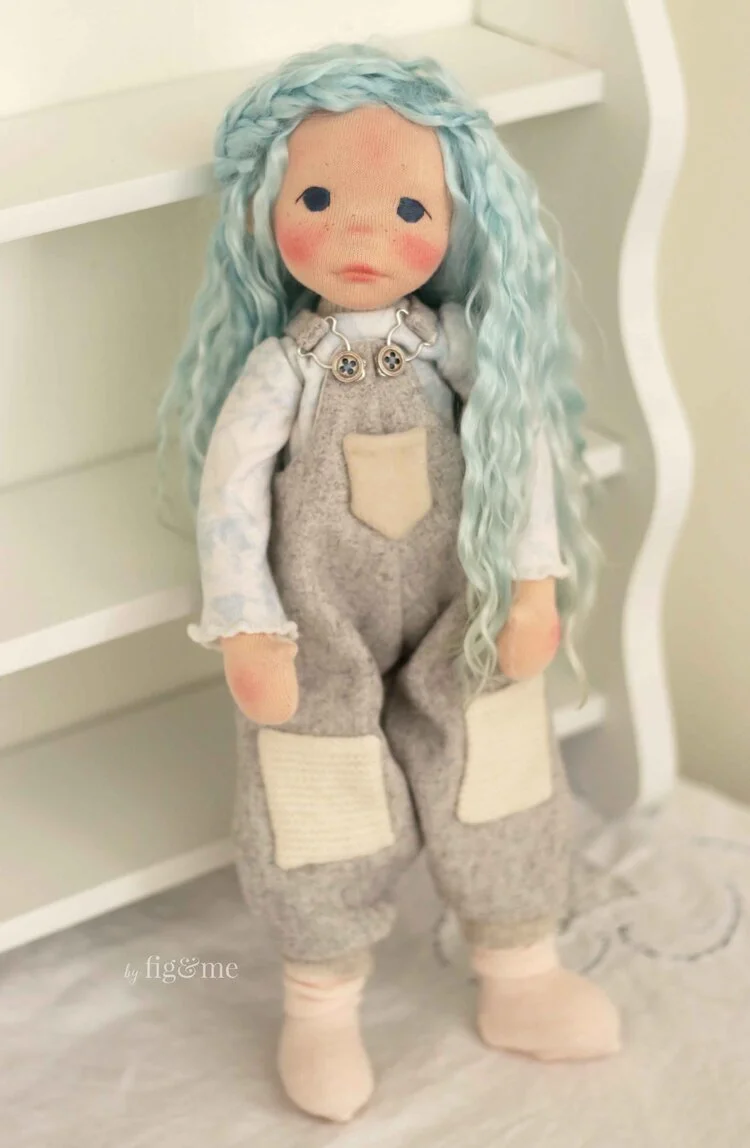 Blu, a 16" Petite Fig by Fig and Me