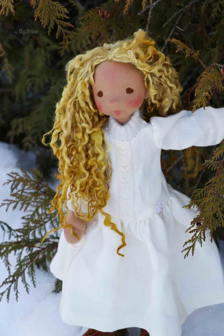 Guinivere, a custom made 18" Petite Fig art doll by Fig and Me
