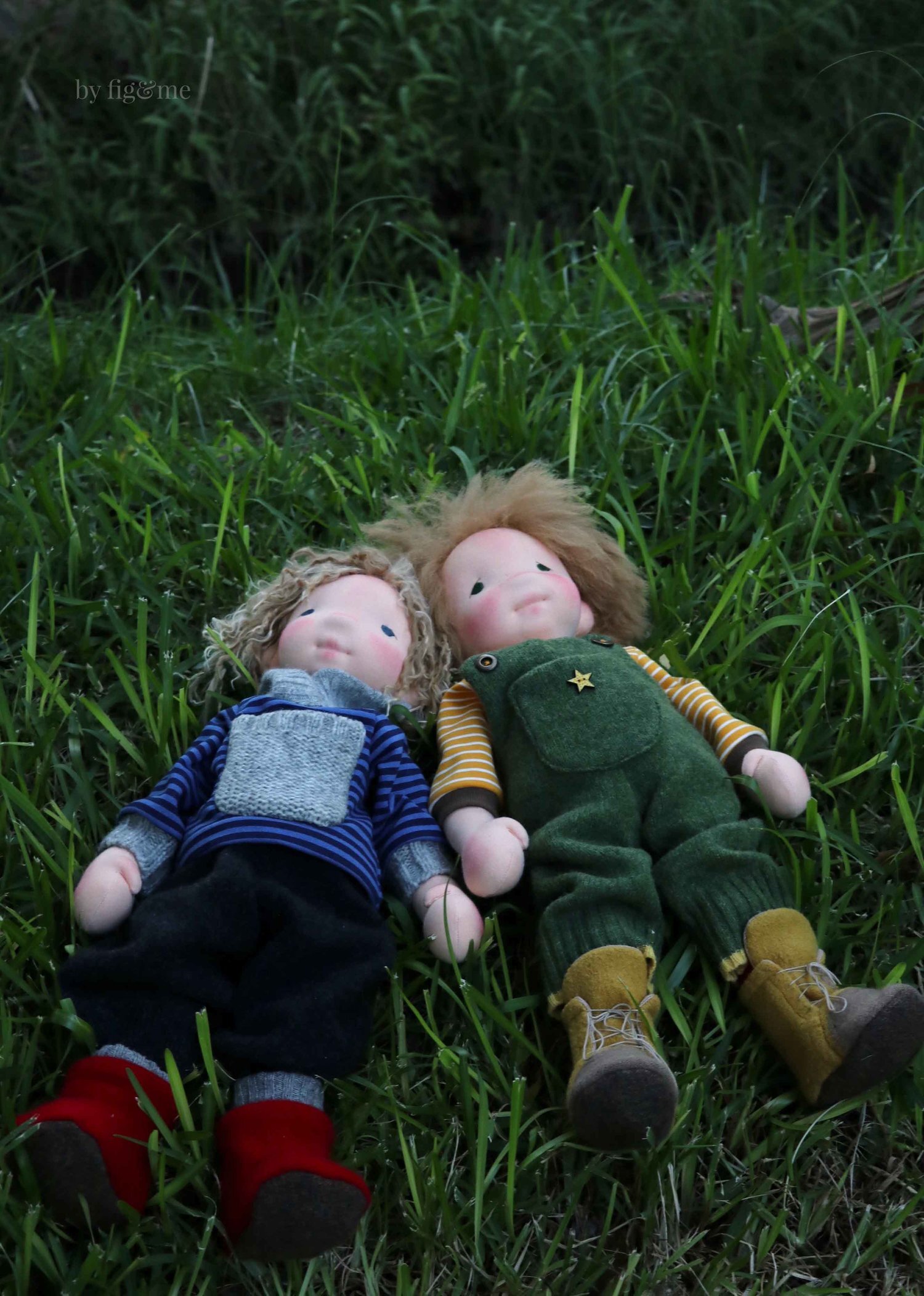 My sweet boys, Figlette art dolls by Fig and Me
