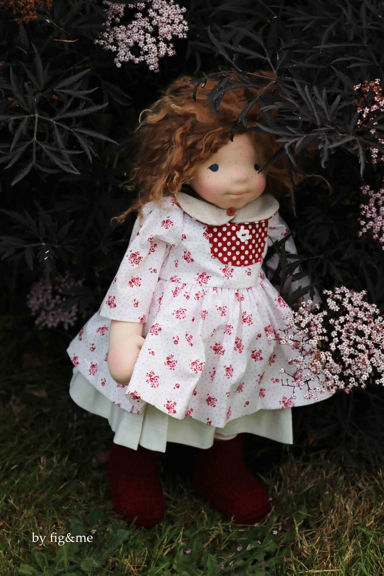 Gertrude Maude, a custom order Figlette art doll by Fig and Me