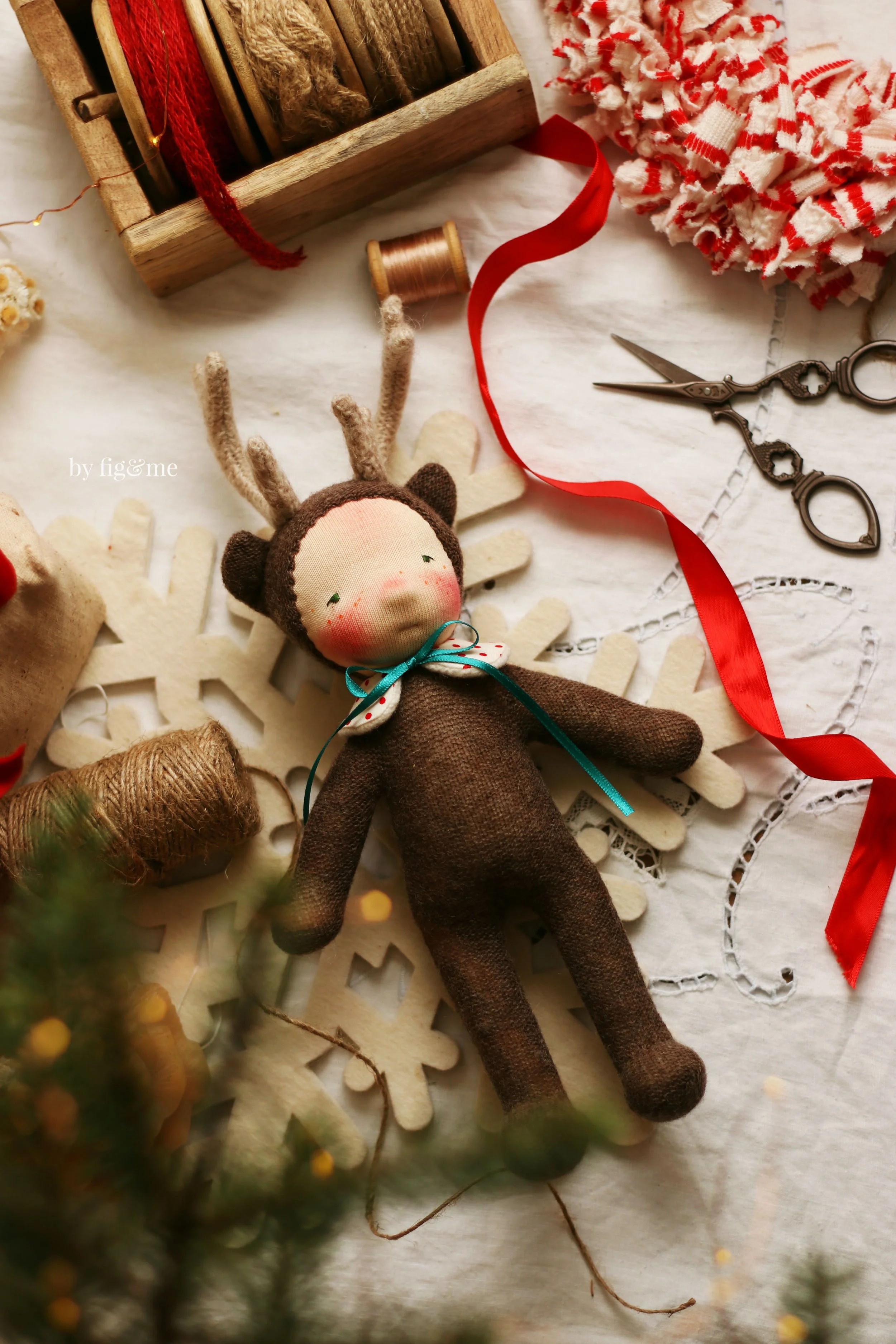 Waldorf Inspired Reindeer Doll | Cedar by Fig and Me