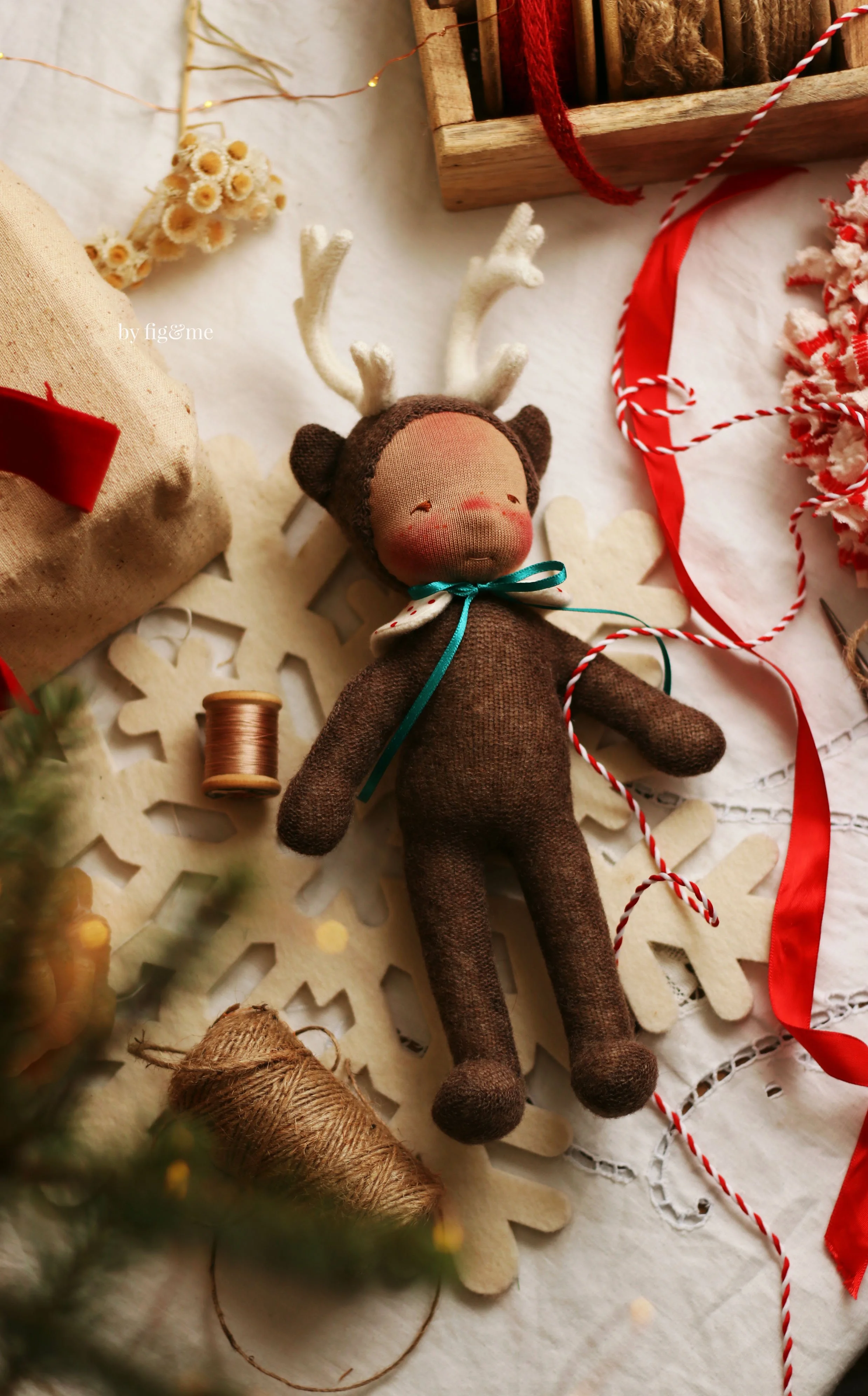 Waldorf Inspired Reindeer Doll | Gingy by Fig and Me