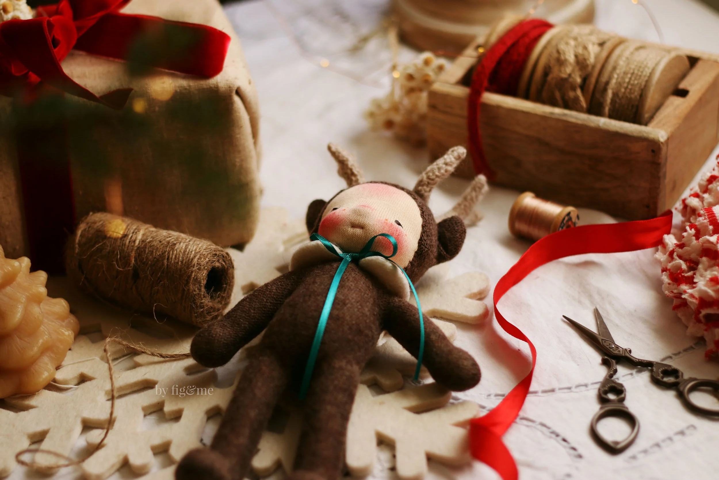 Waldorf Inspired Reindeer Cashmere Doll