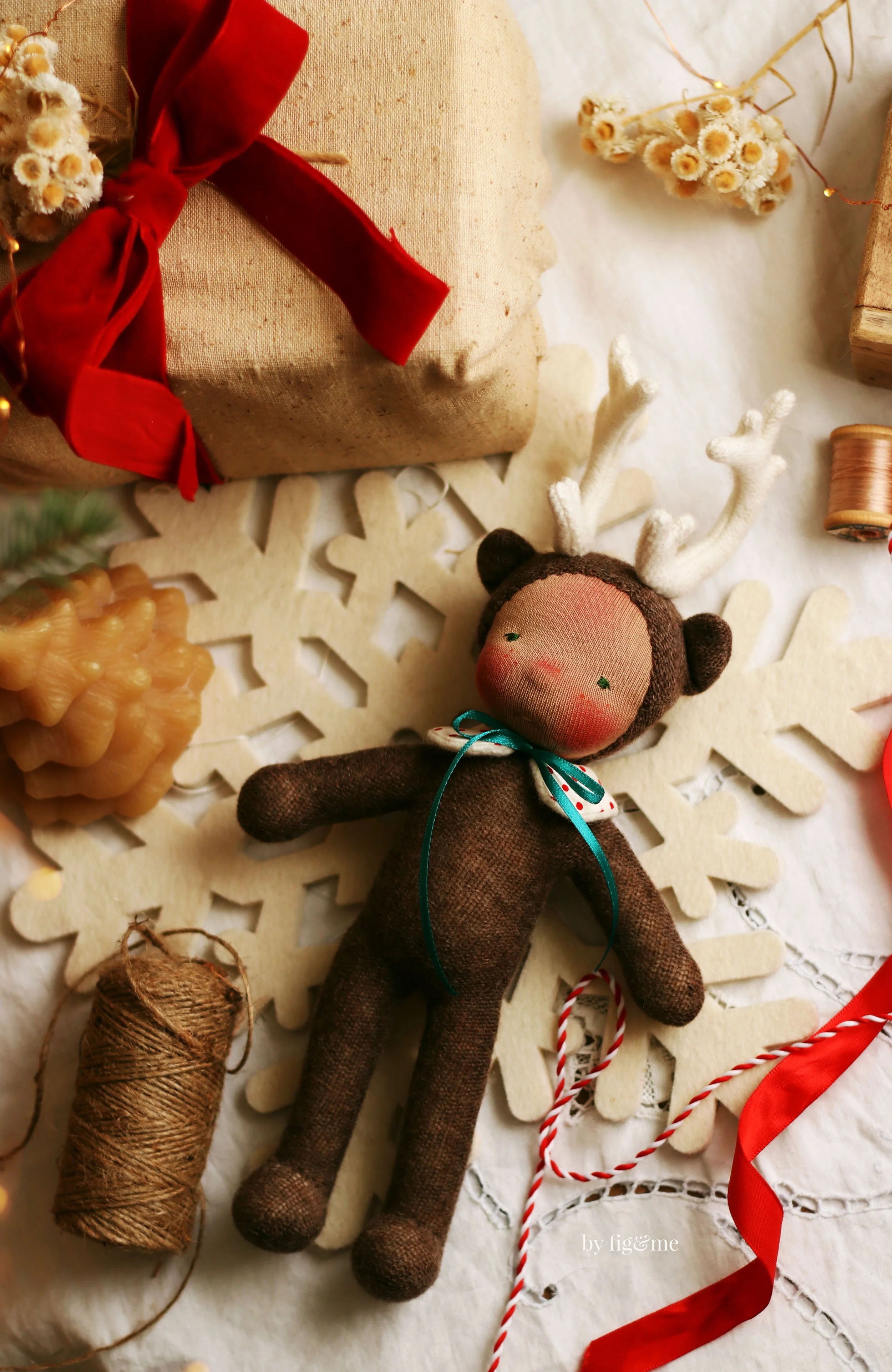 Yule | Waldorf Inspired Reindeer Doll by Fig and Me