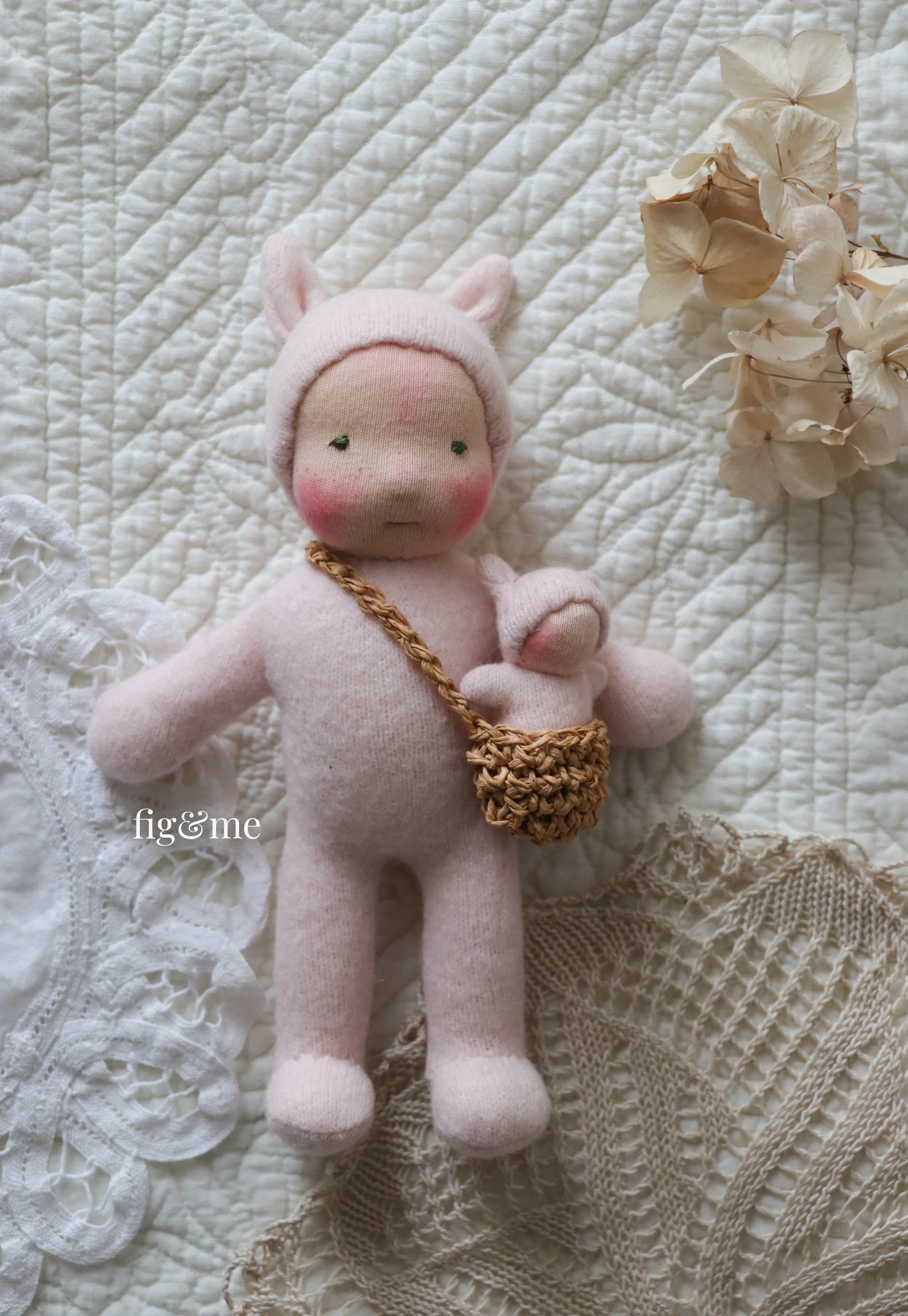 Waldorf Bunny Doll | Wee Baby by Fig and Me