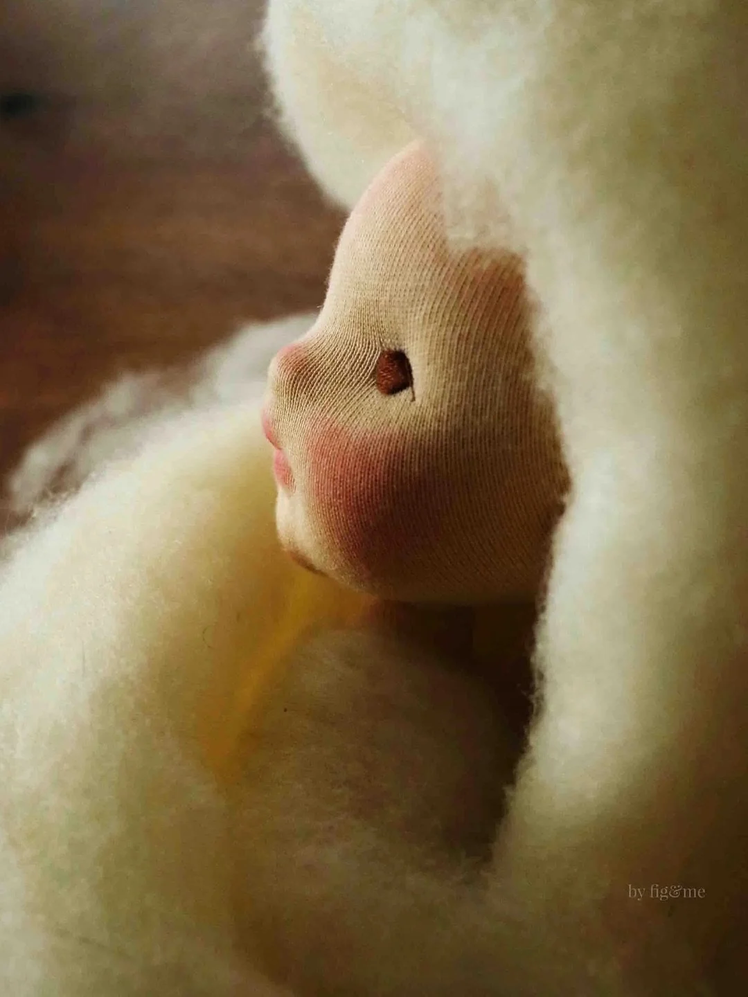 What goes into a doll? What are these magical ingredients? 

Well&hellip;for one, we always start with wool. Then doll skin fabric, a bit (or a lot) of hair and we start creating. 

Then we have to assemble the doll, that usually involves sculpting, 