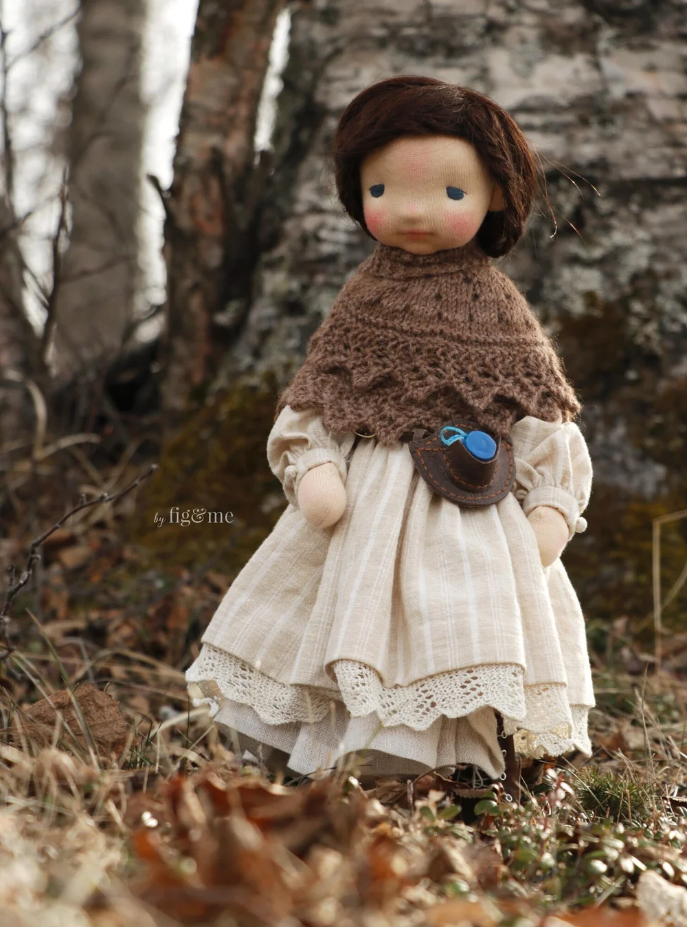 Henrietta Swan, natural fiber art doll ready to meet her future — fig & me