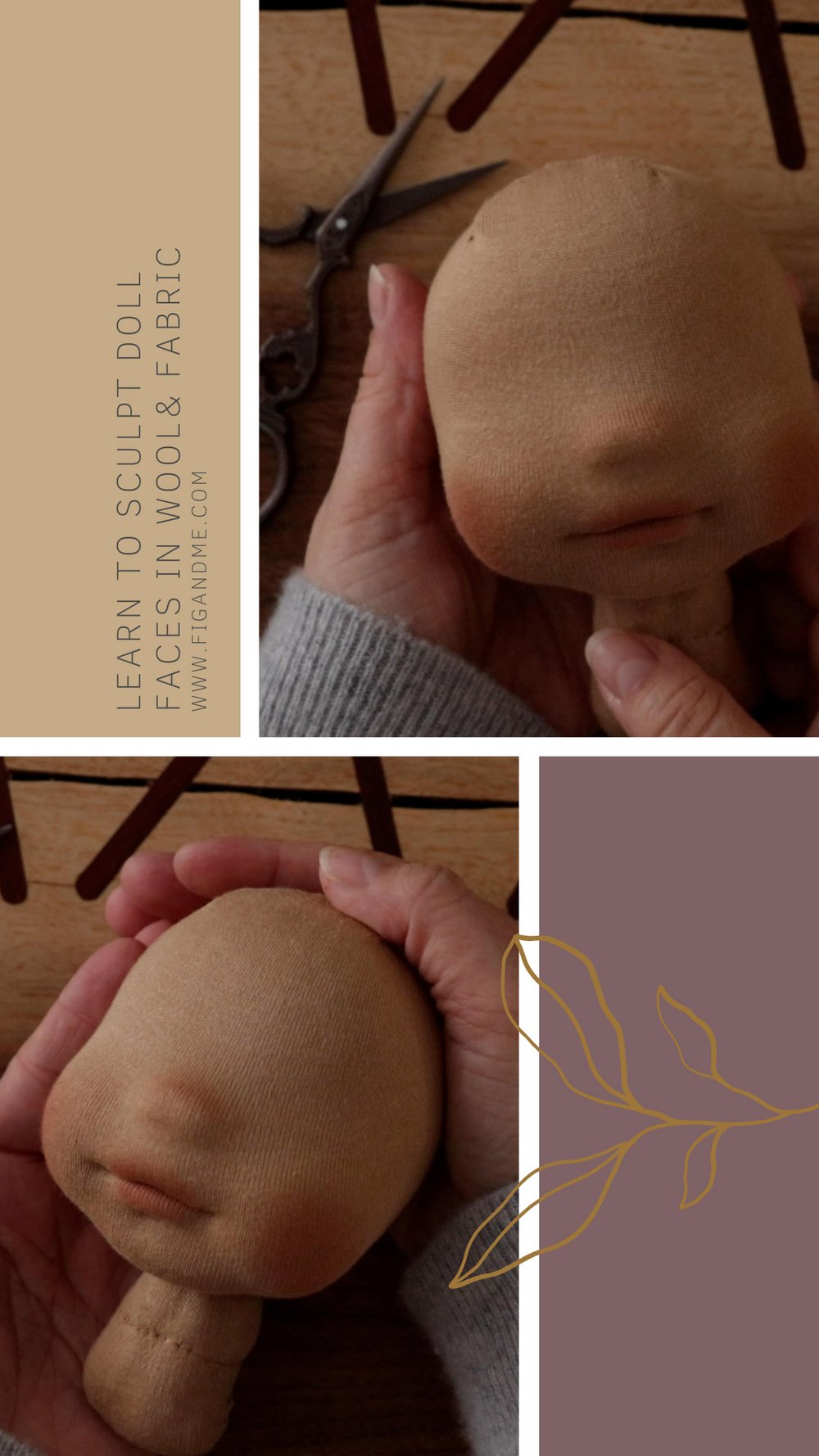 Needle Felting a Doll's Face in Wool: Young Child Edition