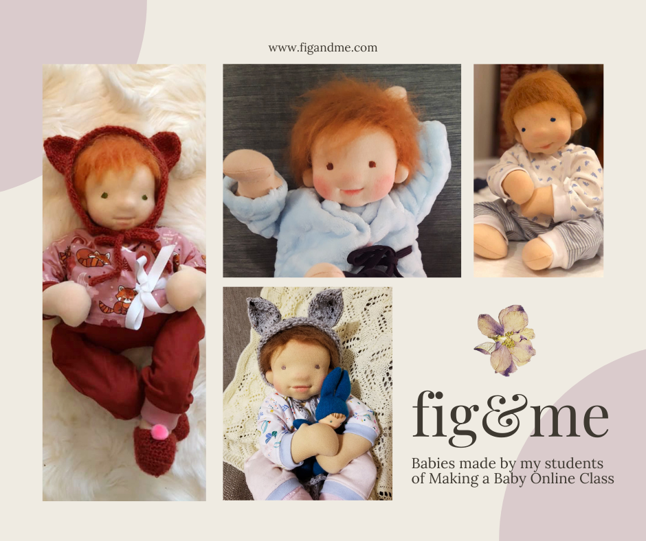 waldorf baby dolls made in online class fig and me