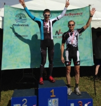 Doug Campbell on the Podium at the Kansas State Cyclocross Championships