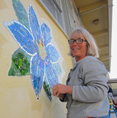 Kathy tapes away and helped every day of the project. Thanks Kathy!