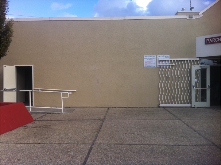 Wall facing the playground - future home of the mosaic