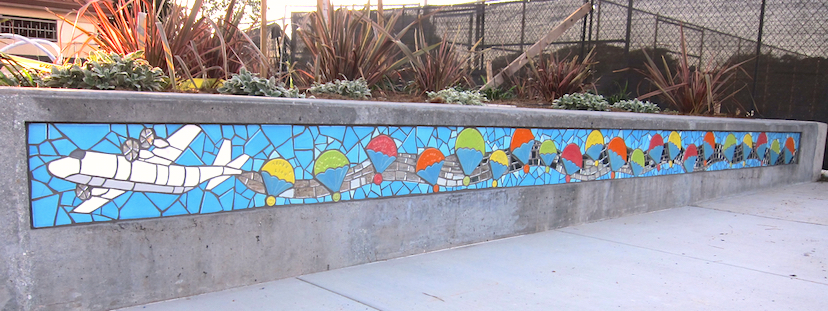 Flight Seat Walls: Honors over 20 mid-level donors to Larsen Park renovation with custom tiles 