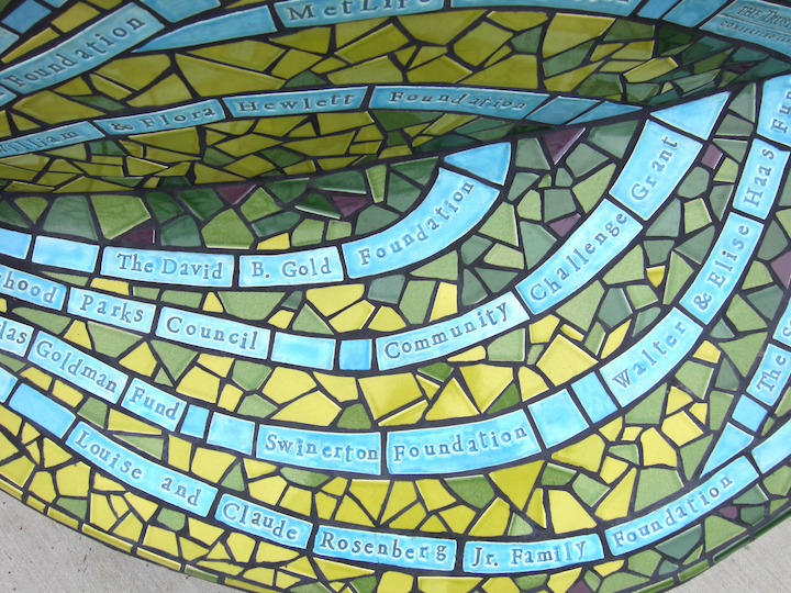 Balboa Park donor recognition sculpture - detail