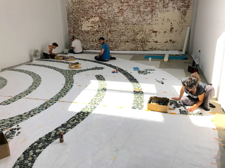 Getting close to having this half of the labyrinth complete!