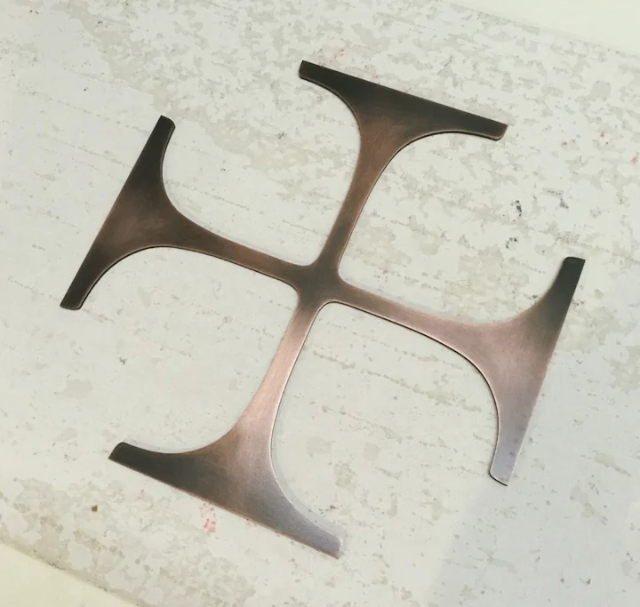 12" Copper cross, made by Chambers Art & Design