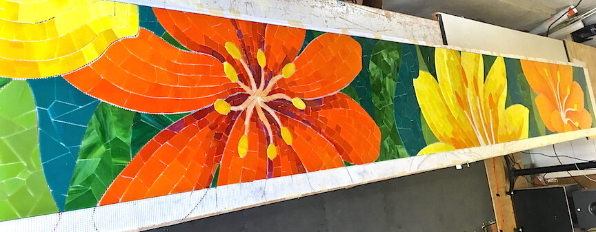 Mosaic Flower Public Art In Progress 1.jpg