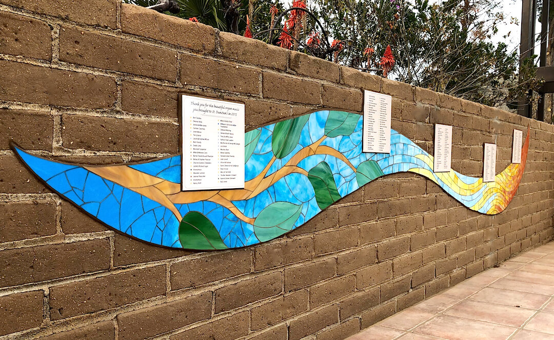 St. Dunstan's donor recognition mosaic mural, Carmel, CA